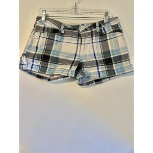 yb womens Plaid Print Shorts